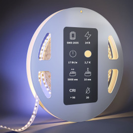 Светодиодная лента Maytoni 17W/m 168LED/m 2835SMD теплый белый 5M 201090