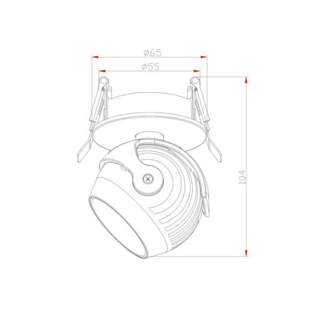 Встраиваемый светодиодный светильник Fiberli 7002-ZZ10W 3000K 12130501