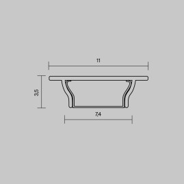 Алюминиевый профиль накладной 11x3,5 с вертикальным изгибом ALM-1103-B-2M Maytoni Led Strip 631018