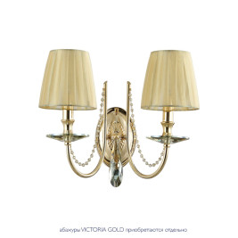 Бра Crystal Lux Victoria AP2 Gold/Amber