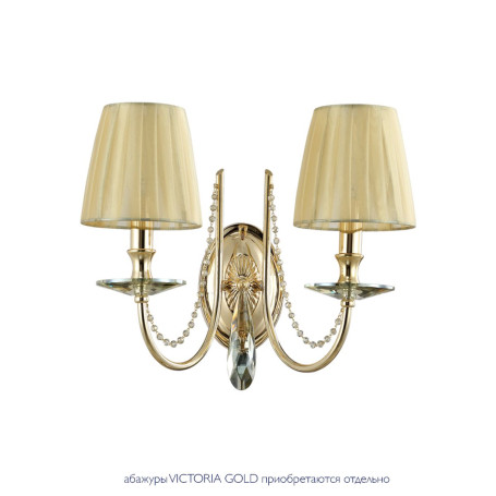 Бра Crystal Lux Victoria AP2 Gold/Amber