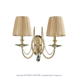 Бра Crystal Lux Victoria AP2 Gold/Amber