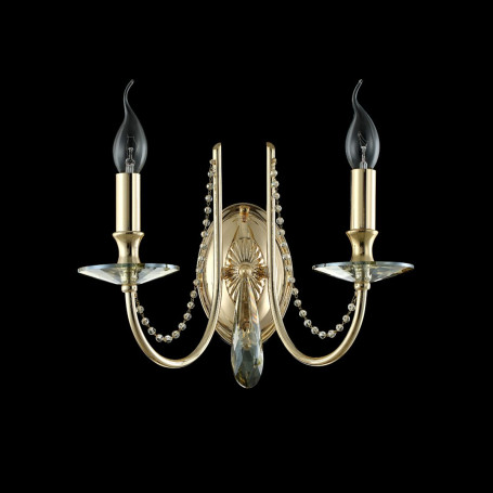 Бра Crystal Lux Victoria AP2 Gold/Amber