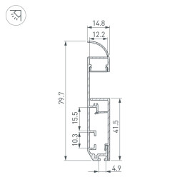 Профиль Arlight Plintus-H80-2000 Anod 046390