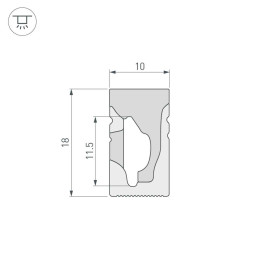 Профиль Arlight WPH-Flex-1018-Side-S10-20m White 041089