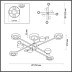 Потолочная светодиодная люстра Odeon Light Midcent Denzel 4321/63CL