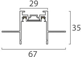 Шинопровод магнитный встраиваемый Italline Kreator IT09-9021 black tube