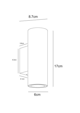 Уличный настенный светодиодный светильник Arte Lamp Torcular A1807AL-2BK