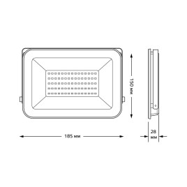 Прожектор светодиодный Gauss Qplus 50W 6500К 690511350