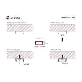 Профиль с рассеивателем ST-Luce ST017.129.08