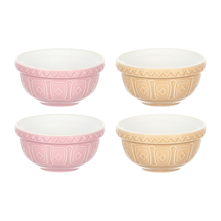 Набор чаш Cane, 9,5 см, 4 шт, коричневый, розовый