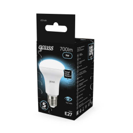 Лампа светодиодная рефлекторная Gauss E27 9W 4100K матовая 106002209