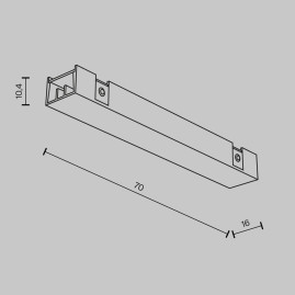 Коннектор питания прямой Maytoni Technical Accessories for tracks Basity TRA172IPC-1B