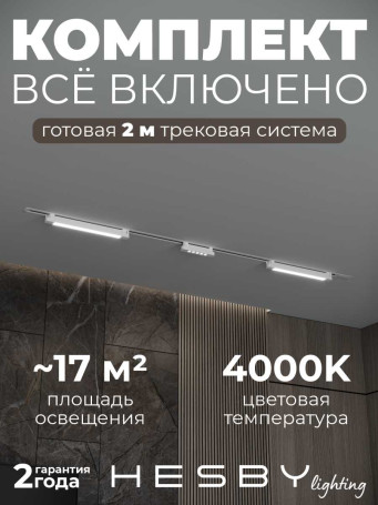 Встраиваемая однофазная трековая система Hesby Lighting Skylite №10 со светильниками HSBL_kompl_S010_VI2W4K