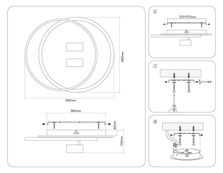 Потолочная светодиодная люстра Ambrella light Comfort LineTech FL51392