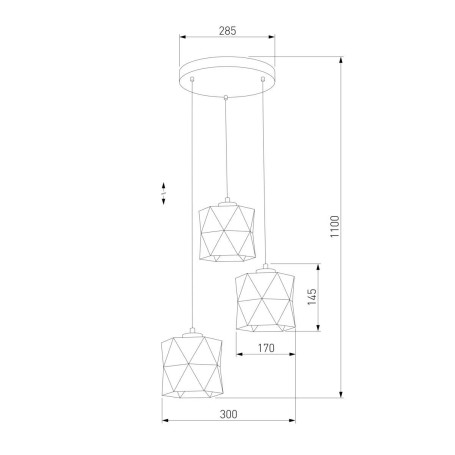 Подвесная люстра TK Lighting 1045 Siro Black Gold