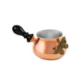 Молочник к турке д/кофе &quot;Бабочки&quot; медный с луж. с чернью