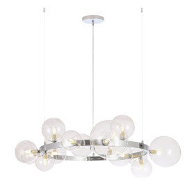 Подвесная люстра Crystal Lux Agata SP15 V2 Chrome/Transparente