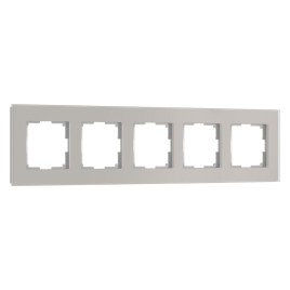 Рамка Werkel Senso на 5 постов дымчатый стекло soft-touch W0053117 4690389214301