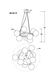Подвесная люстра MyFar Aerton MR1946-9P