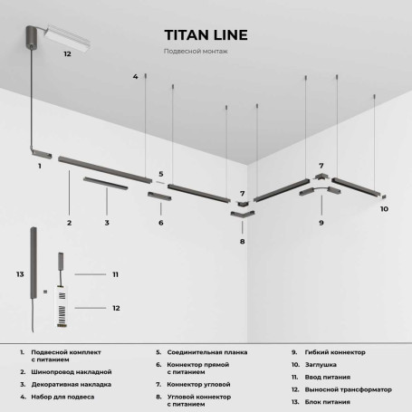 Шинопровод накладной Elektrostandard Titan Line 85223/00 a069715
