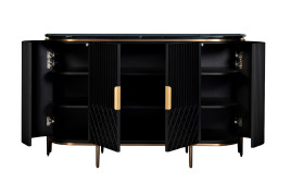 Комод округлый черный