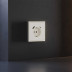 Накладка для розетки с заземлением и защитными шторками, с USB A+C, S70 (хлопок) Voltum VLS001013