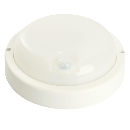 Светильник светодиодный пылевлагозащищённый с ИК-датчиком Feron AL3006 в пластиковом корпусе 18W 4000K 220V IP65 белый 48995