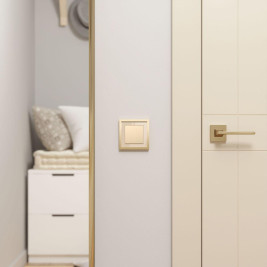 Рамка Werkel Baguette на 1 поста айвори/латунь W0012851 4690389185731