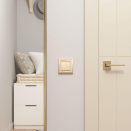 Рамка Werkel Baguette на 1 поста айвори/латунь W0012851 4690389185731