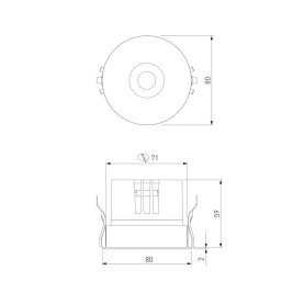 Встраиваемый светодиодный светильник Elektrostandard Bliss 25070/LED a069406
