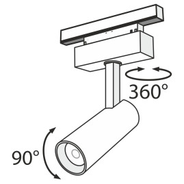 Трековый светодиодный светильник для магнитного шинопровода Maytoni Track Lamps TR019-2-10W3K-B
