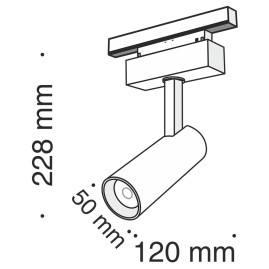 Трековый светодиодный светильник для магнитного шинопровода Maytoni Track Lamps TR019-2-10W3K-B