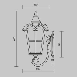 Настенный светильник Maytoni Outdoor O413WL-01BZ1