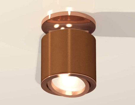 Комплект накладного светильника Ambrella light Techno Spot XS7404140 SCF/PPG кофе песок/золото розовое полированное (N7930, C7404, N7005)