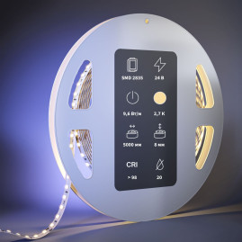 Светодиодная лента Maytoni 9,6W/m 120LED/m 2835SMD теплый белый 5M 201084