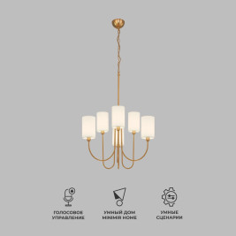 Подвесная люстра Eurosvet Abbey 60164/6 латунь Smart