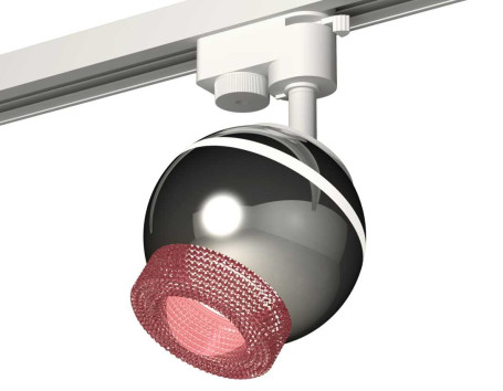 Комплект трекового светильника Ambrella light Track System XT1104003 PSL/PI серебро полированное/розовый (A2520, C1104, N7193)