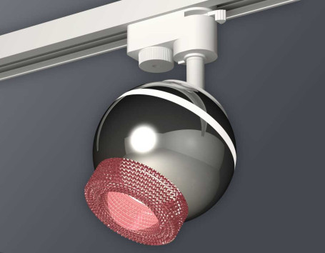 Комплект трекового светильника Ambrella light Track System XT1104003 PSL/PI серебро полированное/розовый (A2520, C1104, N7193)