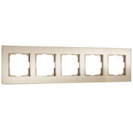 Рамка Werkel Senso на 5 постов шампань стекло soft-touch W0053111 4690389214295