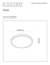 Потолочный светодиодный светильник Lucide Silas 79183/36/65