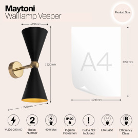 Бра Maytoni Vesper MOD108WL-02GB