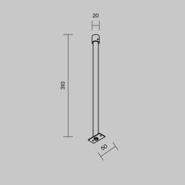 Жесткий подвес Maytoni Outdoor для уличной трековой системы Elasity IP O-TR001-HL-W300