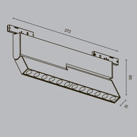 Трековый светодиодный светильник Maytoni Technical Levity Points Rot TR194-1-12W2.7K-M-B