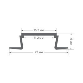 Профиль встраиваемый черный 2м. Apeyron 08-02-01Ч