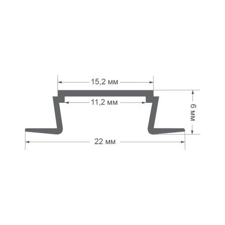 Профиль встраиваемый черный 2м. Apeyron 08-02-01Ч