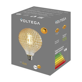 Лампа светодиодная филаментная Voltega 271 E27 4W 2200K желтая 8576