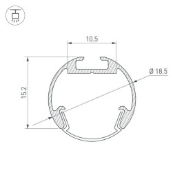Профиль Arlight ROUND-D18-2000 ANOD 025482
