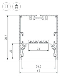 Профиль Arlight SL-Line-6070-2000 Anod 028993