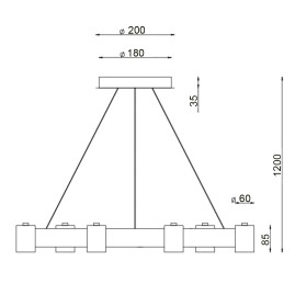 Подвесной светильник Vele Luce Octopus VL10152P06